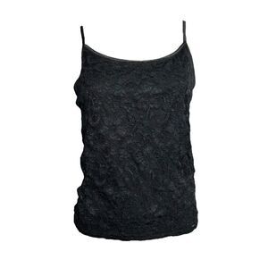 Joseph Ribkoff Vintage Black Lace Cami Sleeveless Blouse Top Women 10